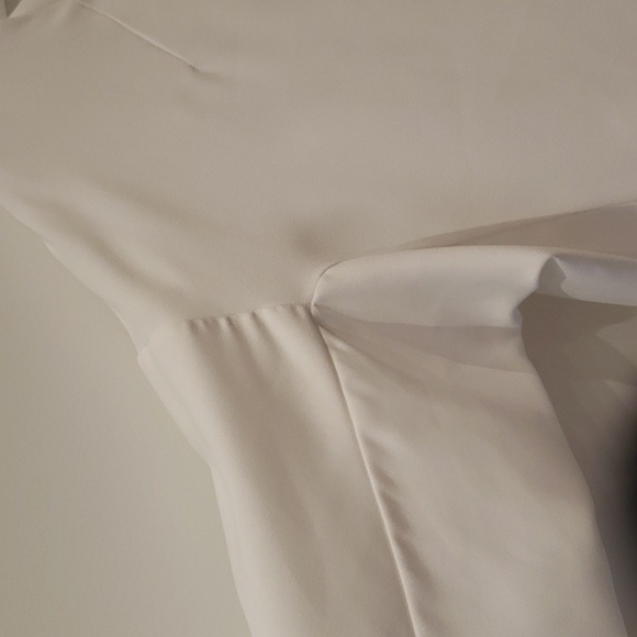 SILVIAN Heach Blouse White Women's Medium Gold Button at Wrist Size Medi… - Picture 6 of 9